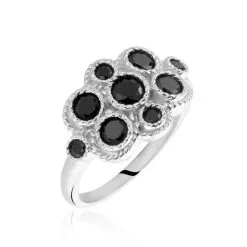 Histoire D'Or Bague Argent Boulonnaise Oxydes De Zirconium