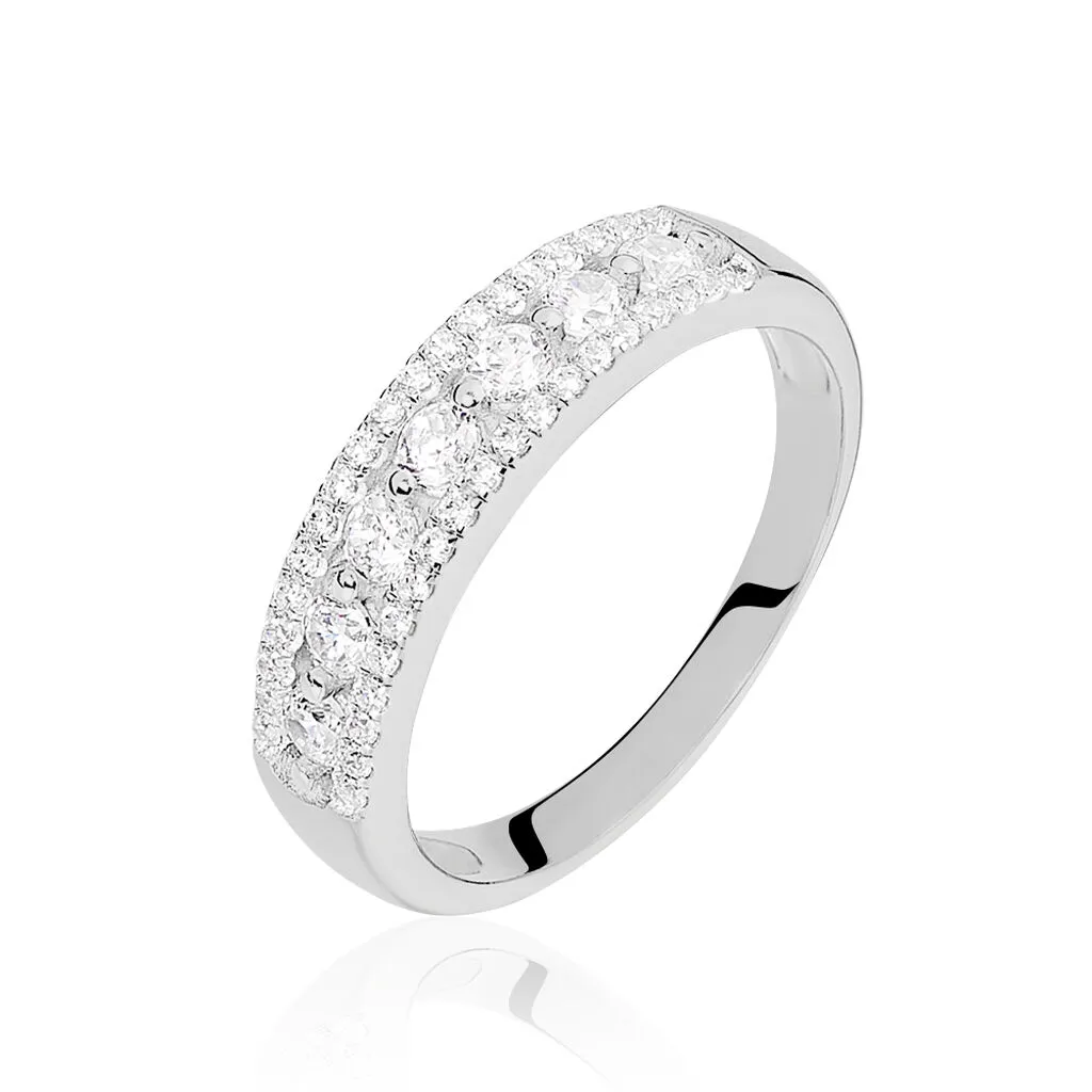 Histoire D'Or Bague Nuncia Argent Blanc Oxyde De Zirconium