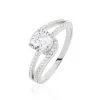 Histoire D'Or Bague Solitaire Maggy Argent Blanc Oxyde De Zirconium
