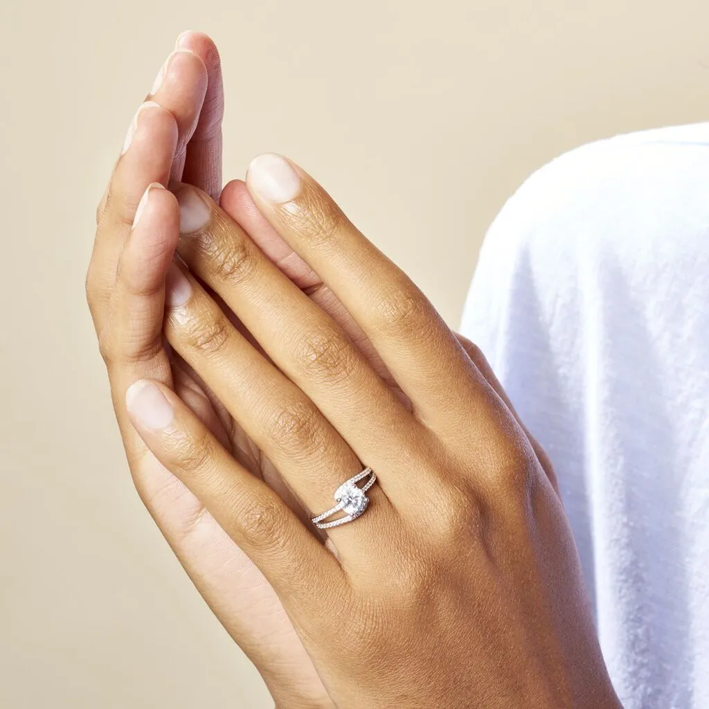 Histoire D'Or Bague Solitaire Maggy Argent Blanc Oxyde De Zirconium – Image 6