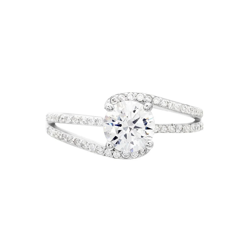 Histoire D'Or Bague Solitaire Maggy Argent Blanc Oxyde De Zirconium – Image 2