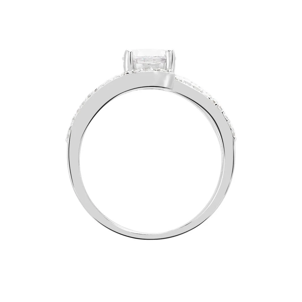 Histoire D'Or Bague Solitaire Maggy Argent Blanc Oxyde De Zirconium – Image 3