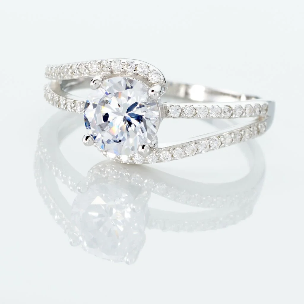 Histoire D'Or Bague Solitaire Maggy Argent Blanc Oxyde De Zirconium – Image 4