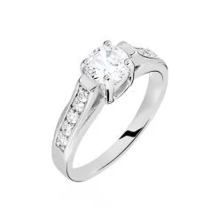 Histoire D'Or Bague Solitaire Mady Argent Blanc Oxyde De Zirconium