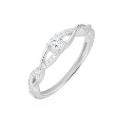 Histoire D'Or Bague Phoebus Argent Blanc Oxyde De Zirconium