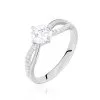 Histoire D'Or Bague Solitaire Essie Argent Blanc Oxyde De Zirconium