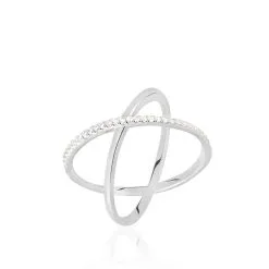 Histoire D'Or Bague Miya Argent Blanc Oxyde De Zirconium