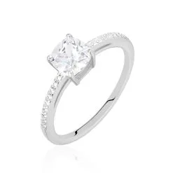 Histoire D'Or Bague Solitaire Celina Argent Blanc Oxyde De Zirconium