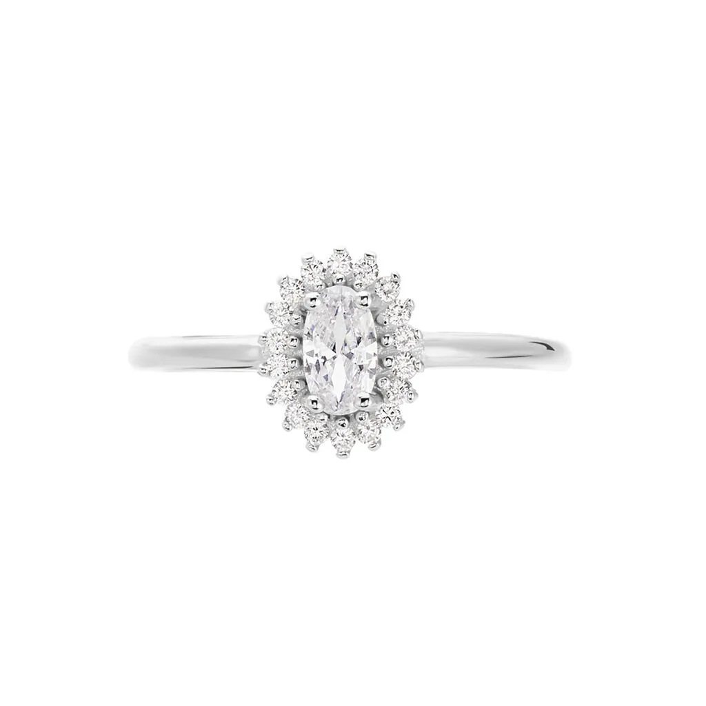 Histoire D'Or Bague Solitaire Shandrany Argent Blanc Oxyde De Zirconium – Image 2