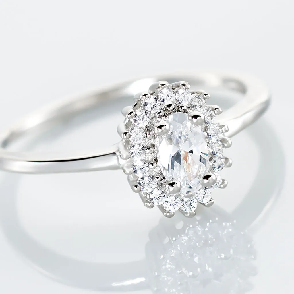 Histoire D'Or Bague Solitaire Shandrany Argent Blanc Oxyde De Zirconium – Image 4