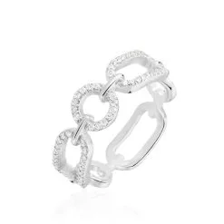 Histoire D'Or Bague Ela Argent Blanc Oxyde De Zirconium