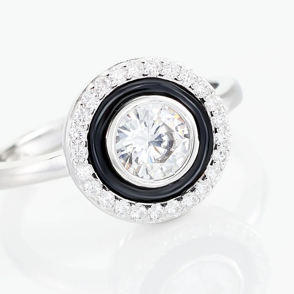 Histoire D'Or Bague Solitaire Aliou Argent Blanc Oxyde De Zirconium – Image 4