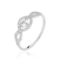 Histoire D'Or Bague Katerina Argent Blanc Oxyde De Zirconium
