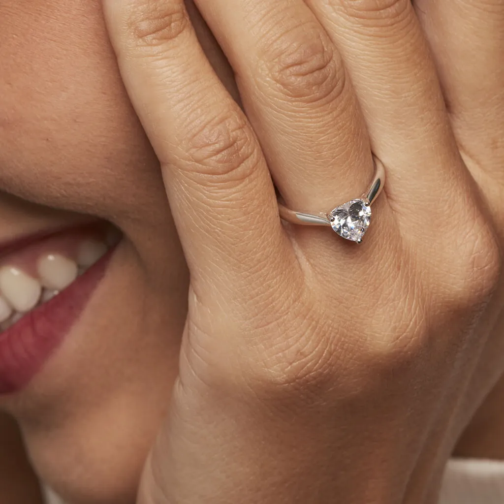 Histoire D'Or Bague Solitaire Geranium Argent Blanc Oxyde De Zirconium – Image 6