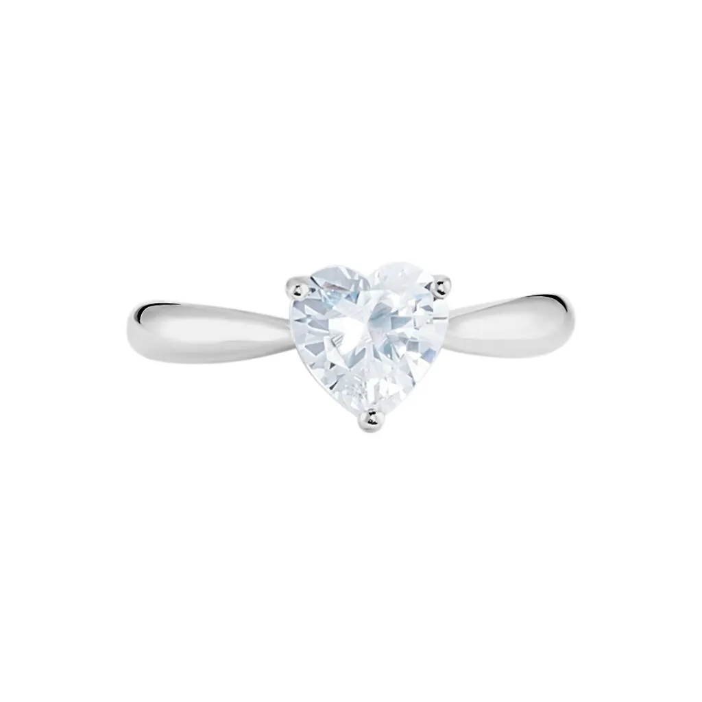 Histoire D'Or Bague Solitaire Geranium Argent Blanc Oxyde De Zirconium – Image 2