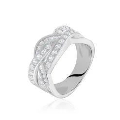 Histoire D'Or Bague Audon Argent Blanc Oxydes De Zirconium