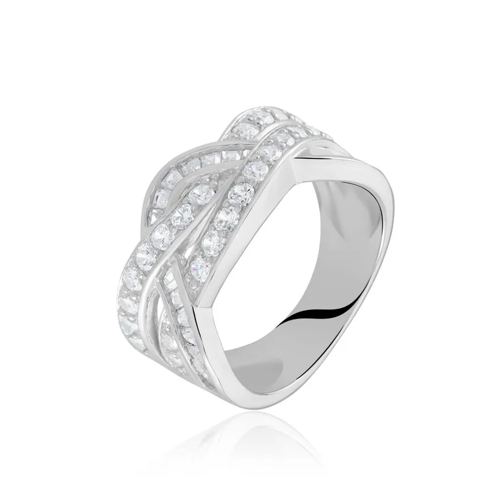 Histoire D'Or Bague Audon Argent Blanc Oxydes De Zirconium