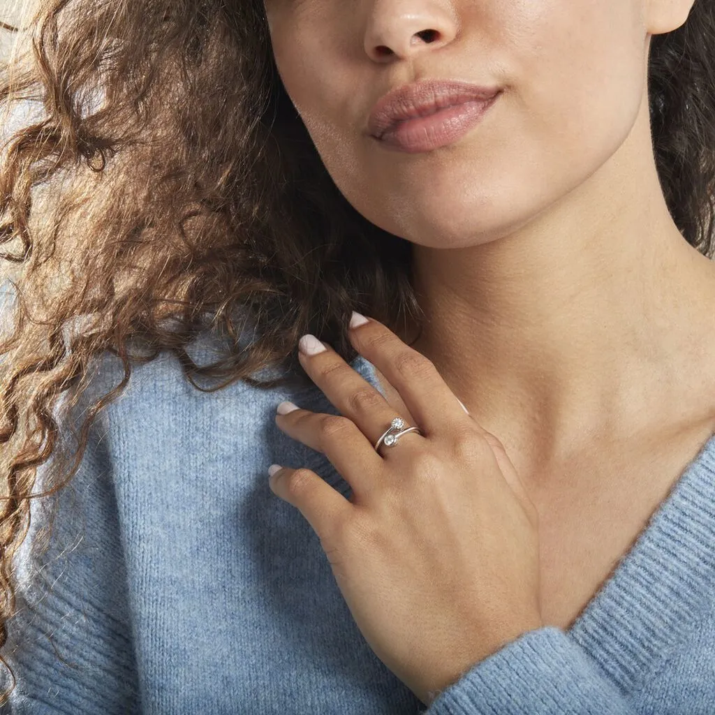 Histoire D'Or Bague Ajustable Mechte 1 Argent Blanc Oxyde De Zirconium – Image 5