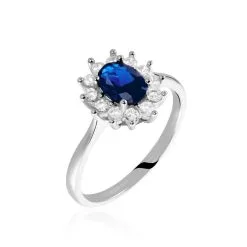 Histoire D'Or Bague Perez Argent Blanc Oxyde De Zirconium