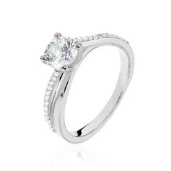 Histoire D'Or Bague Precious Argent Blanc Oxyde De Zirconium