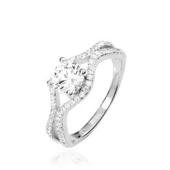 Histoire D'Or Bague Misty Argent Gris Oxyde De Zirconium