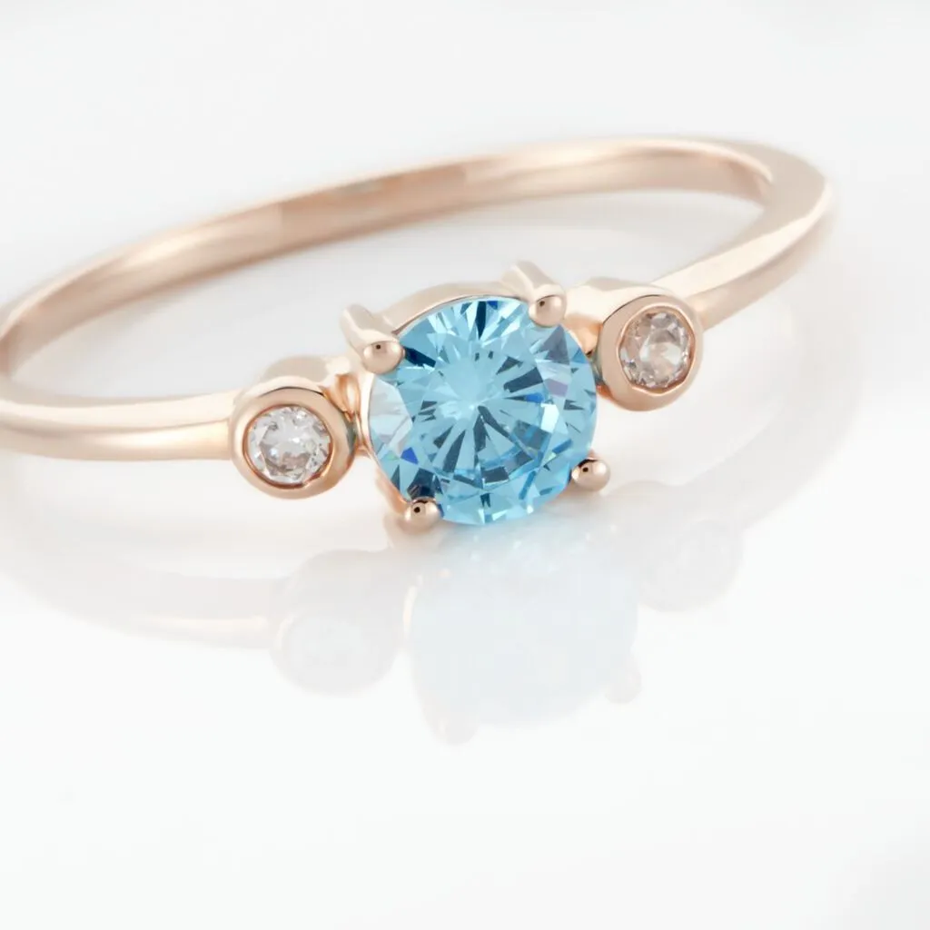 Histoire D'Or Bague Solitaire Shir Argent Rose Oxyde De Zirconium – Image 4