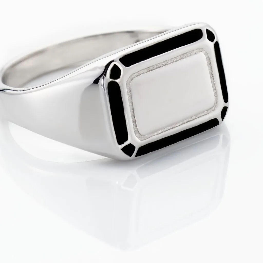 Histoire D'Or Chevalière Manny Argent Blanc – Image 4