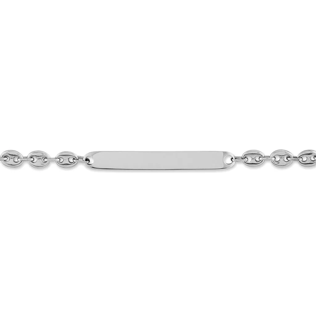 Histoire D'Or Bracelet Identité Caroline Maille Grain De Cafe Argent Blanc – Image 2