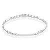 Histoire D'Or Bracelet Identité Cleona Maille Alternee 1/3 Argent Blanc