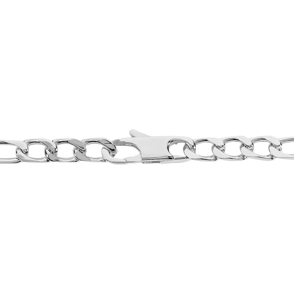 Histoire D'Or Bracelet Identité Cleona Maille Alternee 1/3 Argent Blanc – Image 3