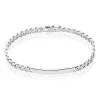 Histoire D'Or Bracelet Identité Clementine Maille Gourmette Argent Gris