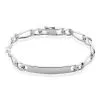 Histoire D'Or Bracelet Identité Anilo Maille Alternee 1/1 Argent Blanc
