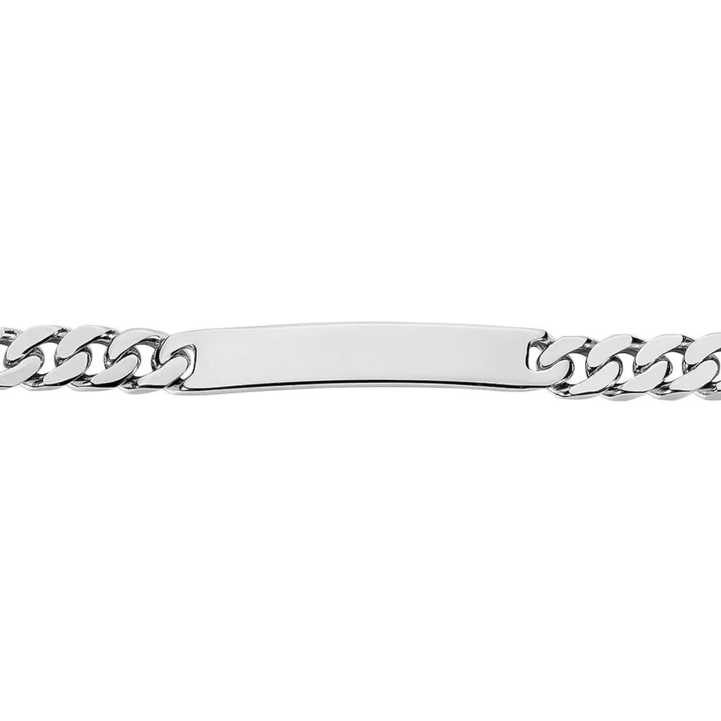 Histoire D'Or Bracelet Identité Casper Maille Gourmette Argent Blanc – Image 2