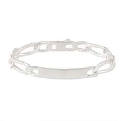 Histoire D'Or Bracelet Identité Vila Maille Alternee 1/2 Argent Blanc
