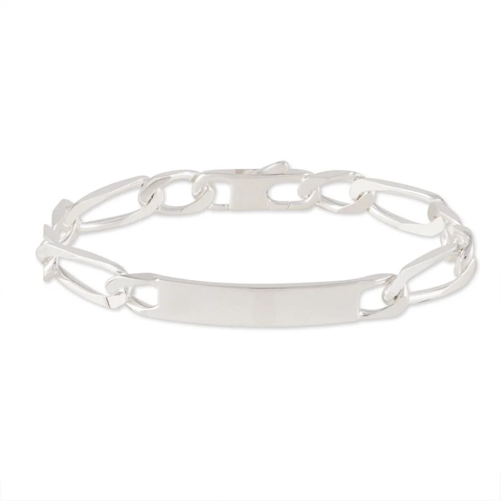 Histoire D'Or Bracelet Identité Vila Maille Alternee 1/2 Argent Blanc