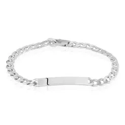Histoire D'Or Bracelet Identité Casper Gourmette Argent Blanc