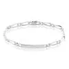Histoire D'Or Bracelet Identité Anilo Argent Blanc
