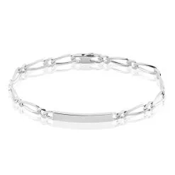 Histoire D'Or Bracelet Identité Anilo Argent Blanc