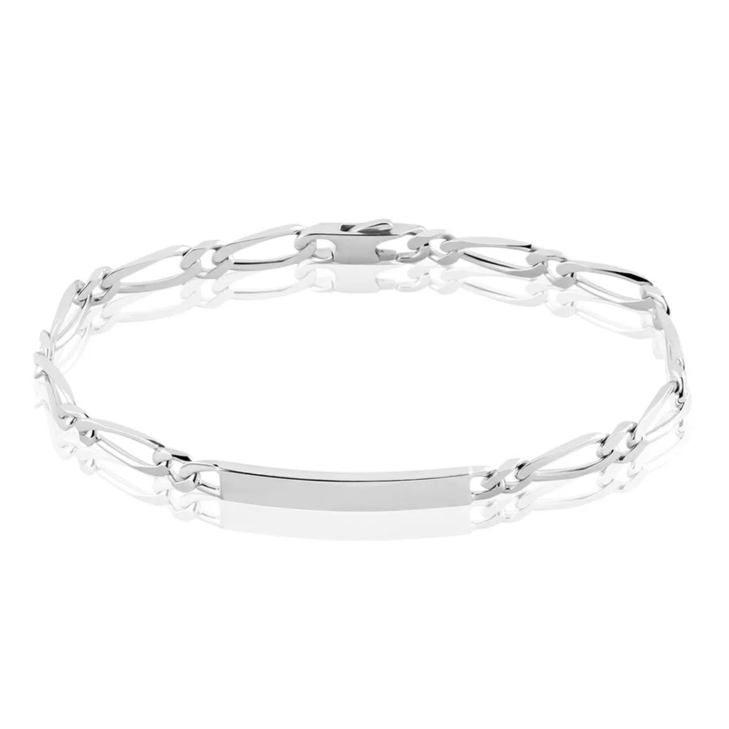 Histoire D'Or Bracelet Identité Anilo Argent Blanc