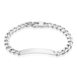 Histoire D'Or Bracelet Identité Argent Blanc Casper