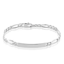 Histoire D'Or Bracelet Identité Argent Blanc Vivian
