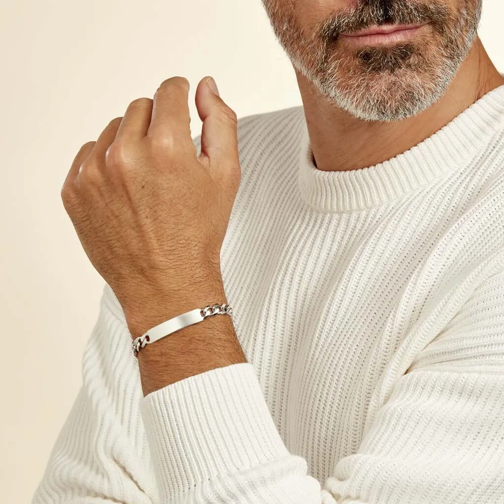 Histoire D'Or Bracelet Identité Casper Argent Blanc – Image 3