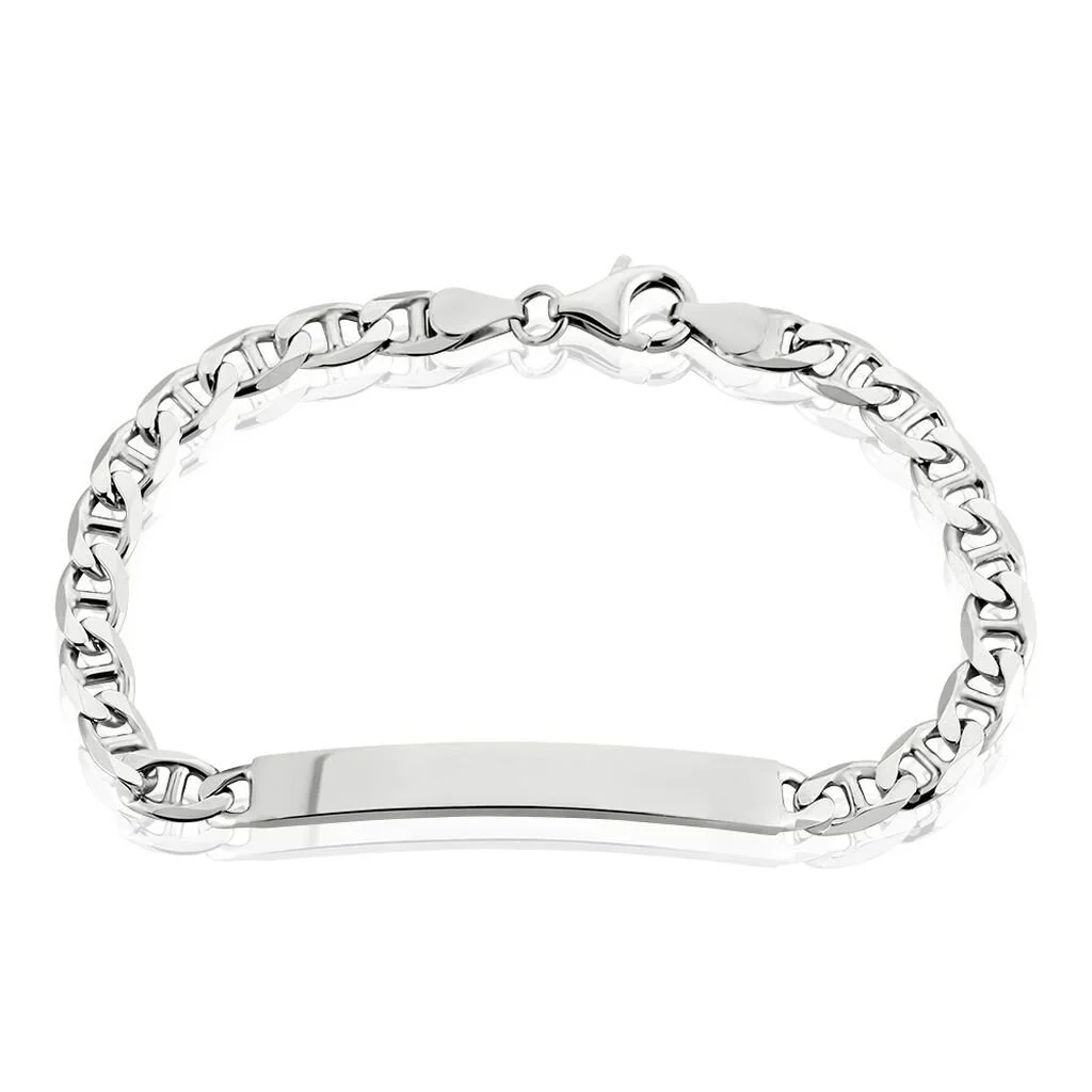 Histoire D'Or Bracelet Identité Argent Blanc Bobbi