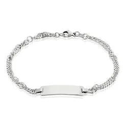 Histoire D'Or Bracelet Identité Argent Blanc Arvo