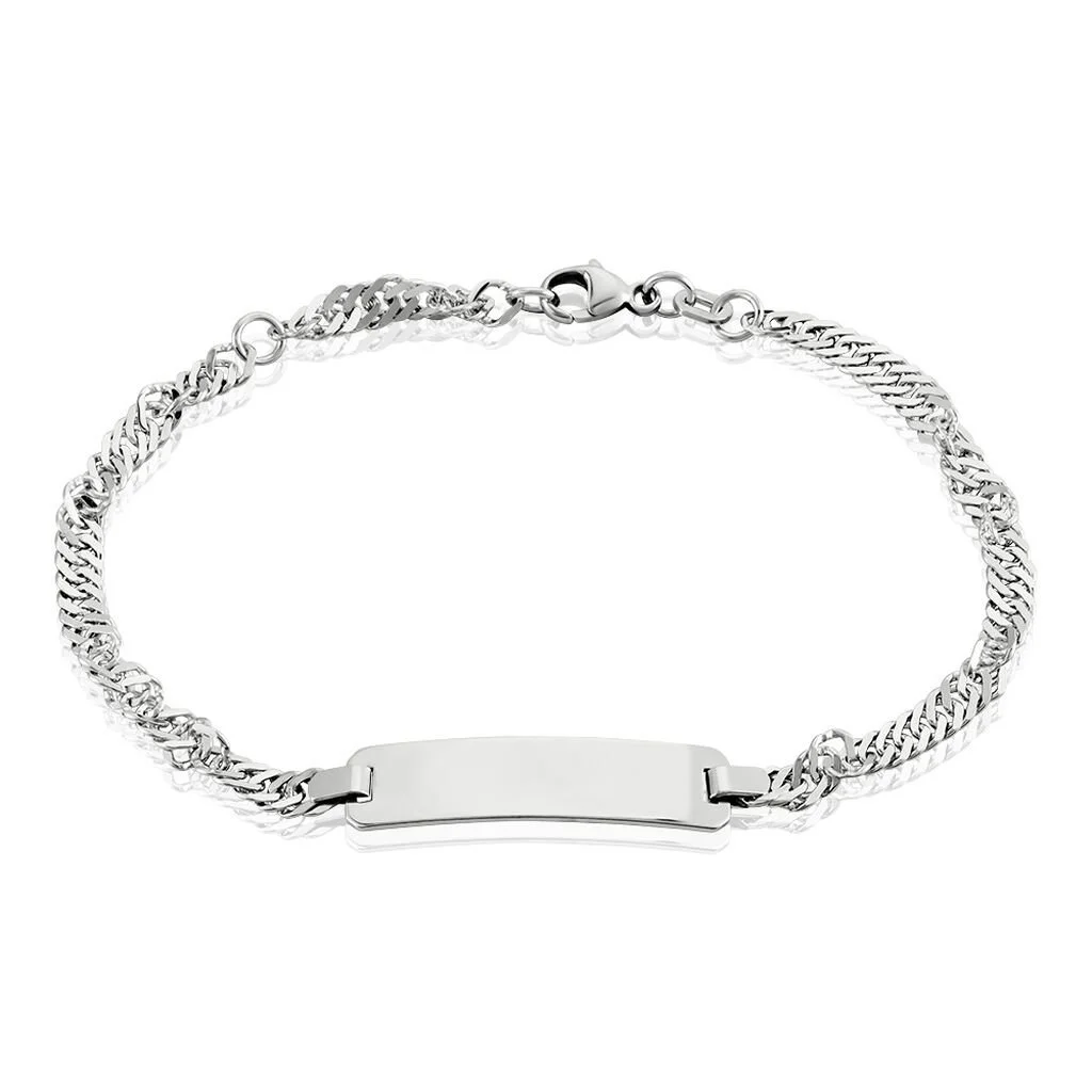 Histoire D'Or Bracelet Identité Argent Blanc Arvo