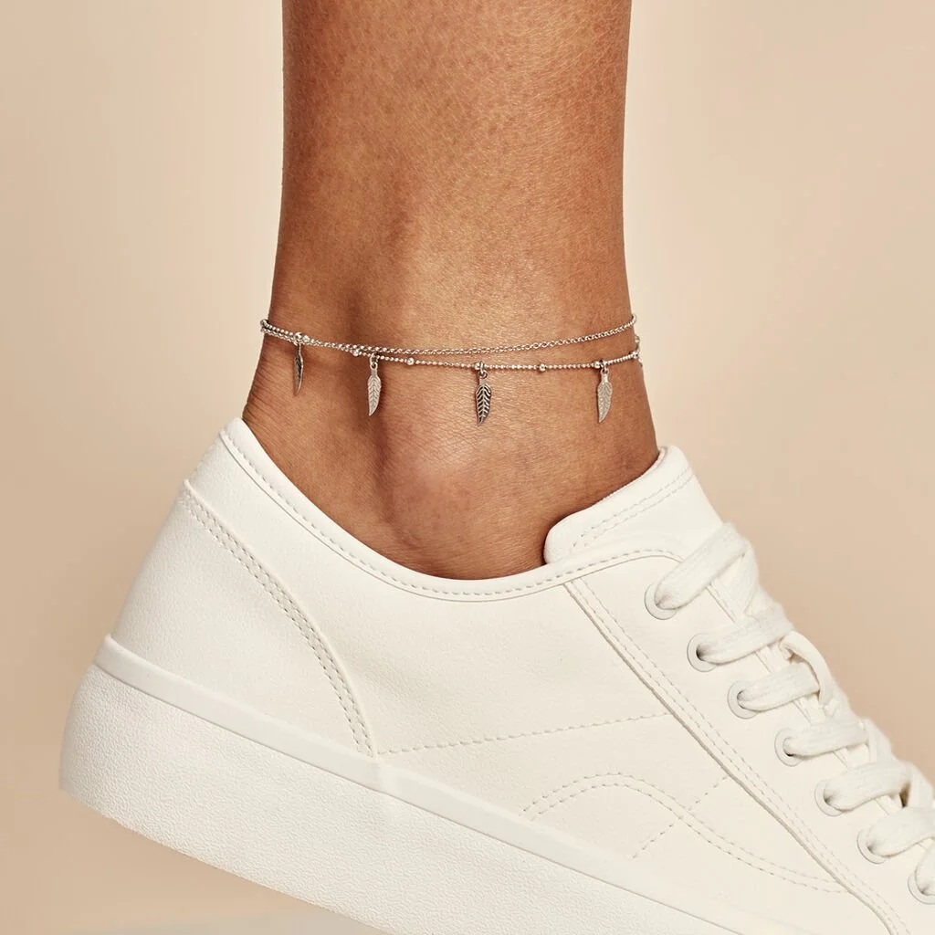 Histoire D'Or Chaîne De Cheville Azou Argent Blanc – Image 3