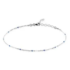 Histoire D'Or Chaîne De Cheville Sherie Argent Blanc