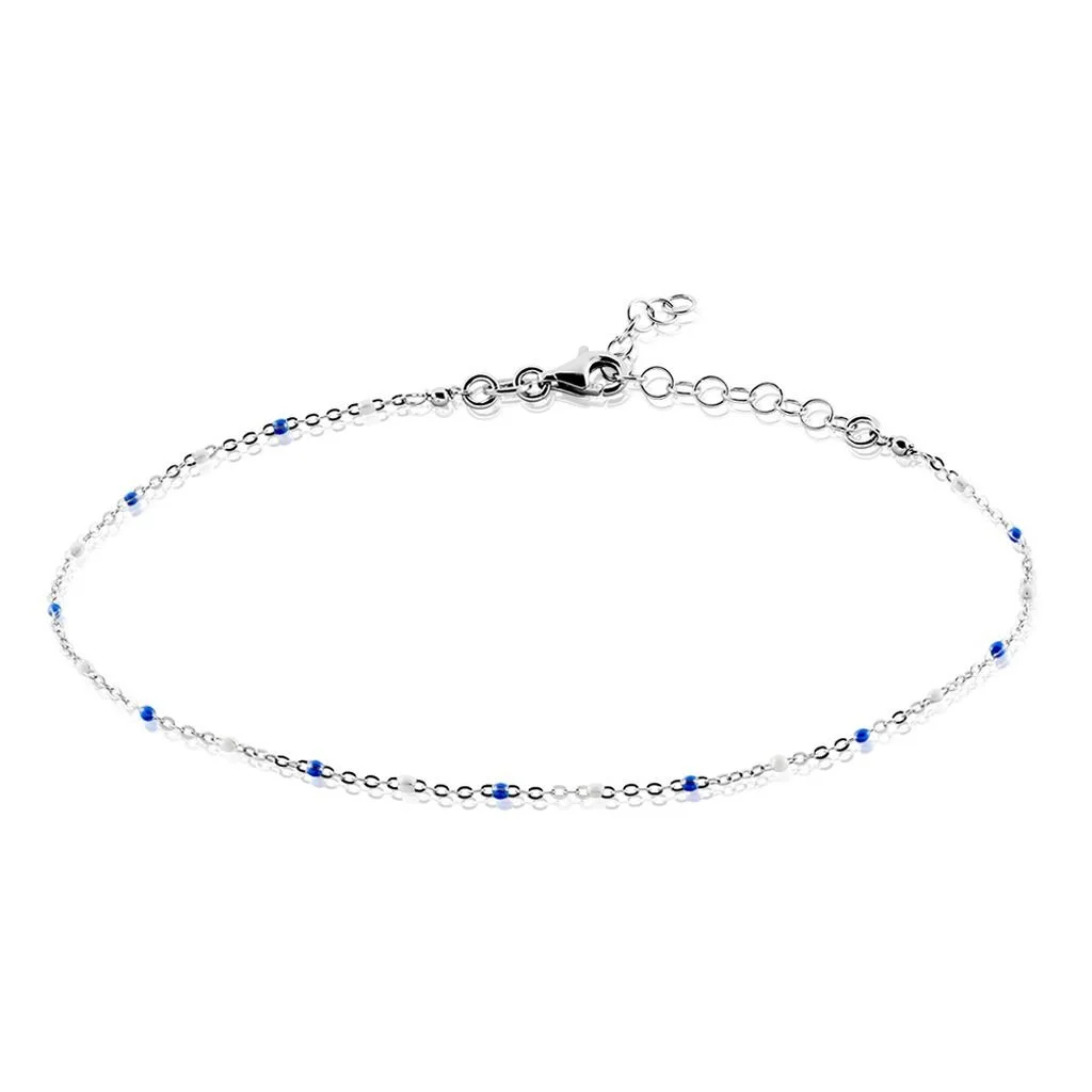 Histoire D'Or Chaîne De Cheville Sherie Argent Blanc