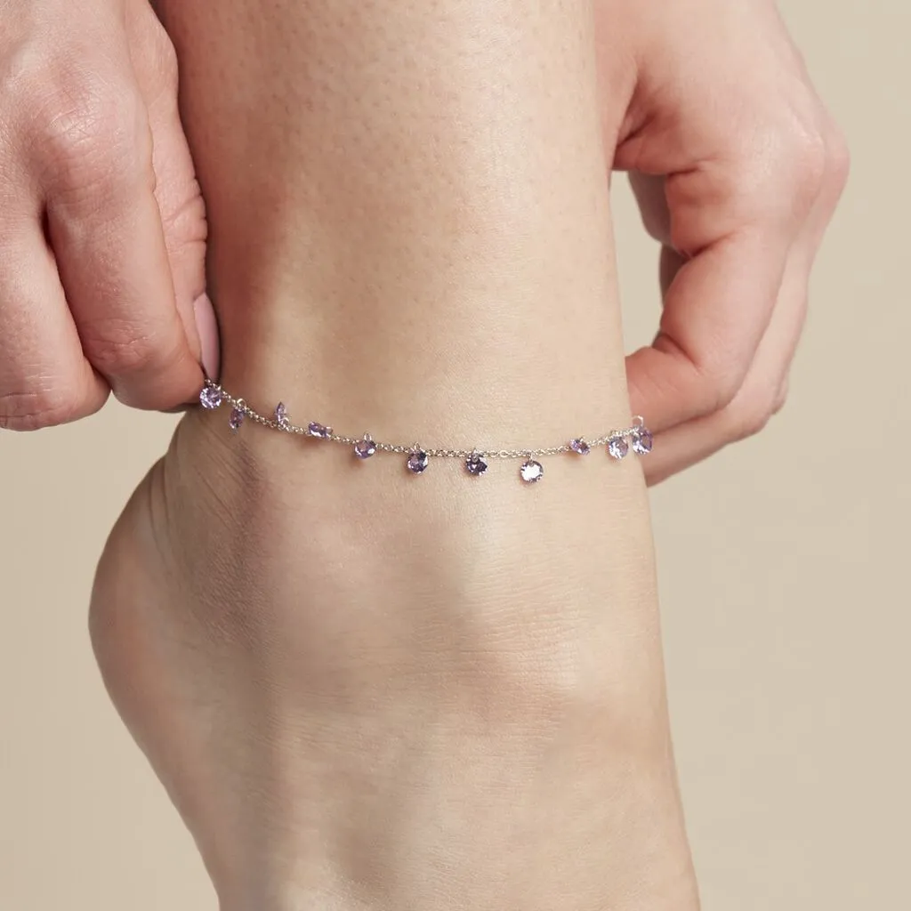 Histoire D'Or Chaîne De Cheville Carolaine Argent Blanc Oxyde De Zirconium – Image 3