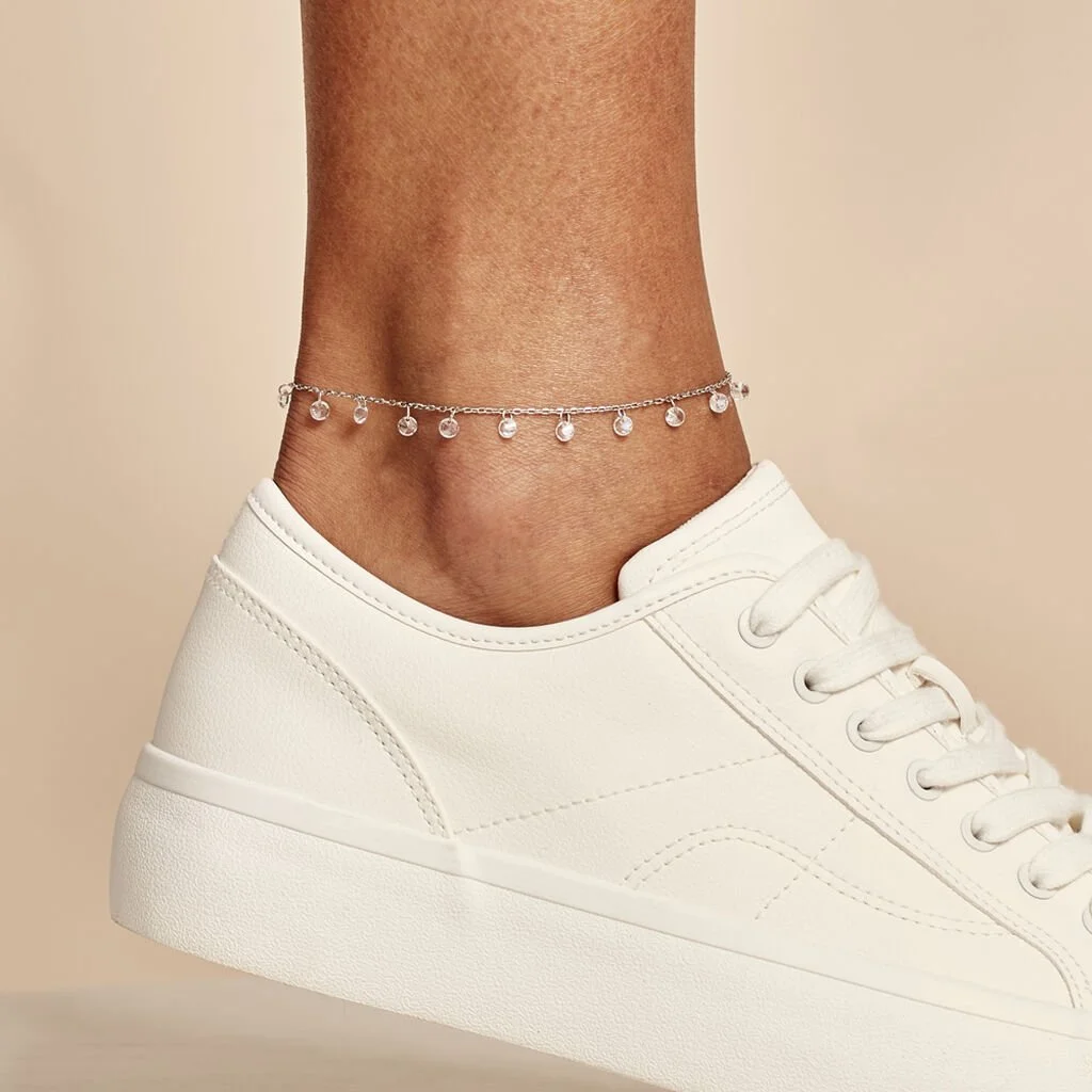 Histoire D'Or Chaîne De Cheville Carolaine Argent Blanc Oxyde De Zirconium – Image 3